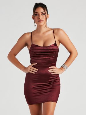 Shimmer Into Style Satin Short Dress