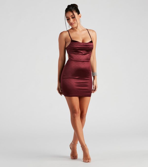 Shimmer Into Style Satin Short Dress - Image 3