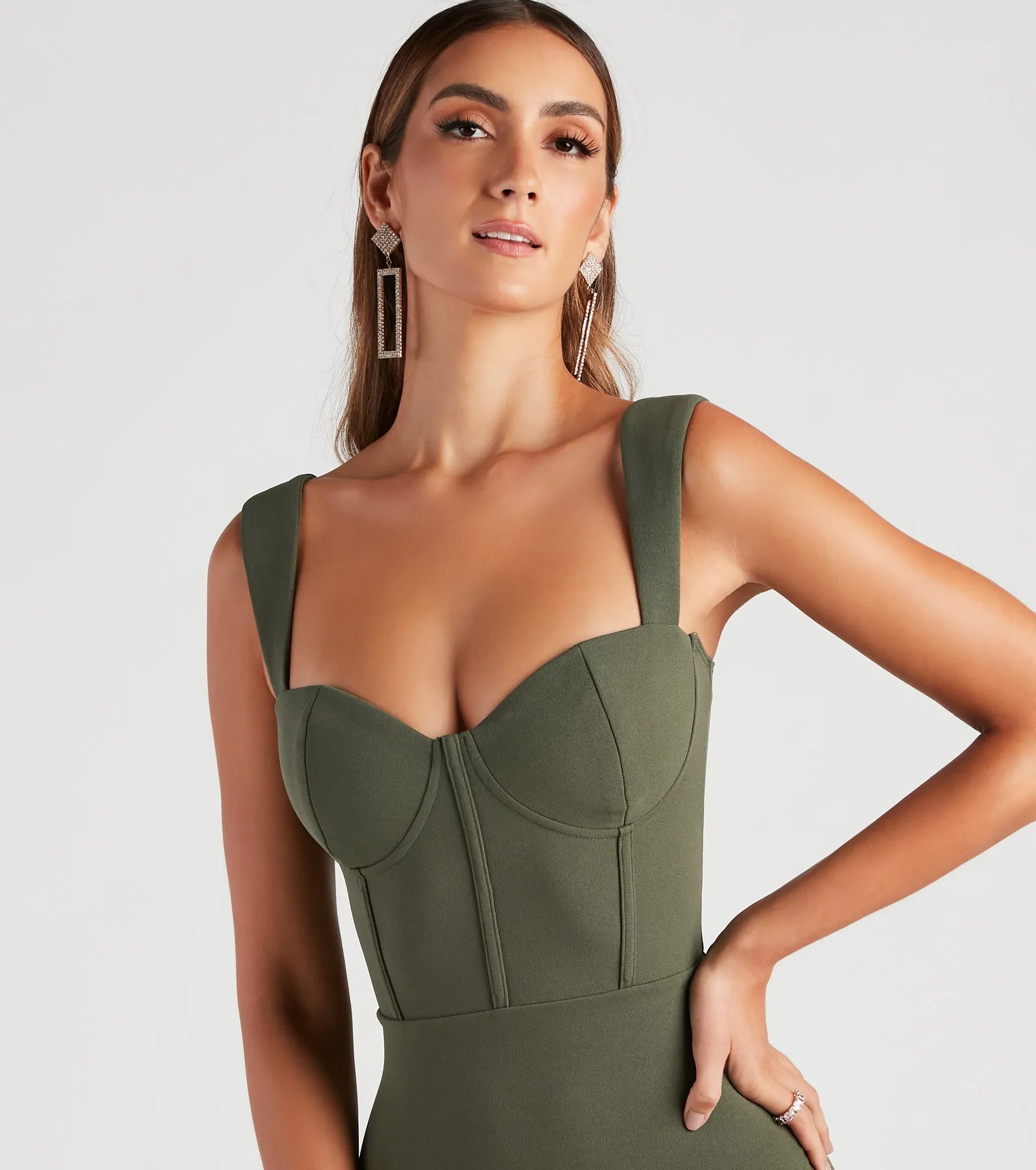Sweet Day Crepe Sweetheart Dress - Image 8