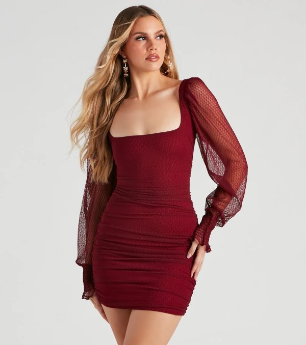 She's Lovely Chiffon Mesh Mini Dress - Image 5