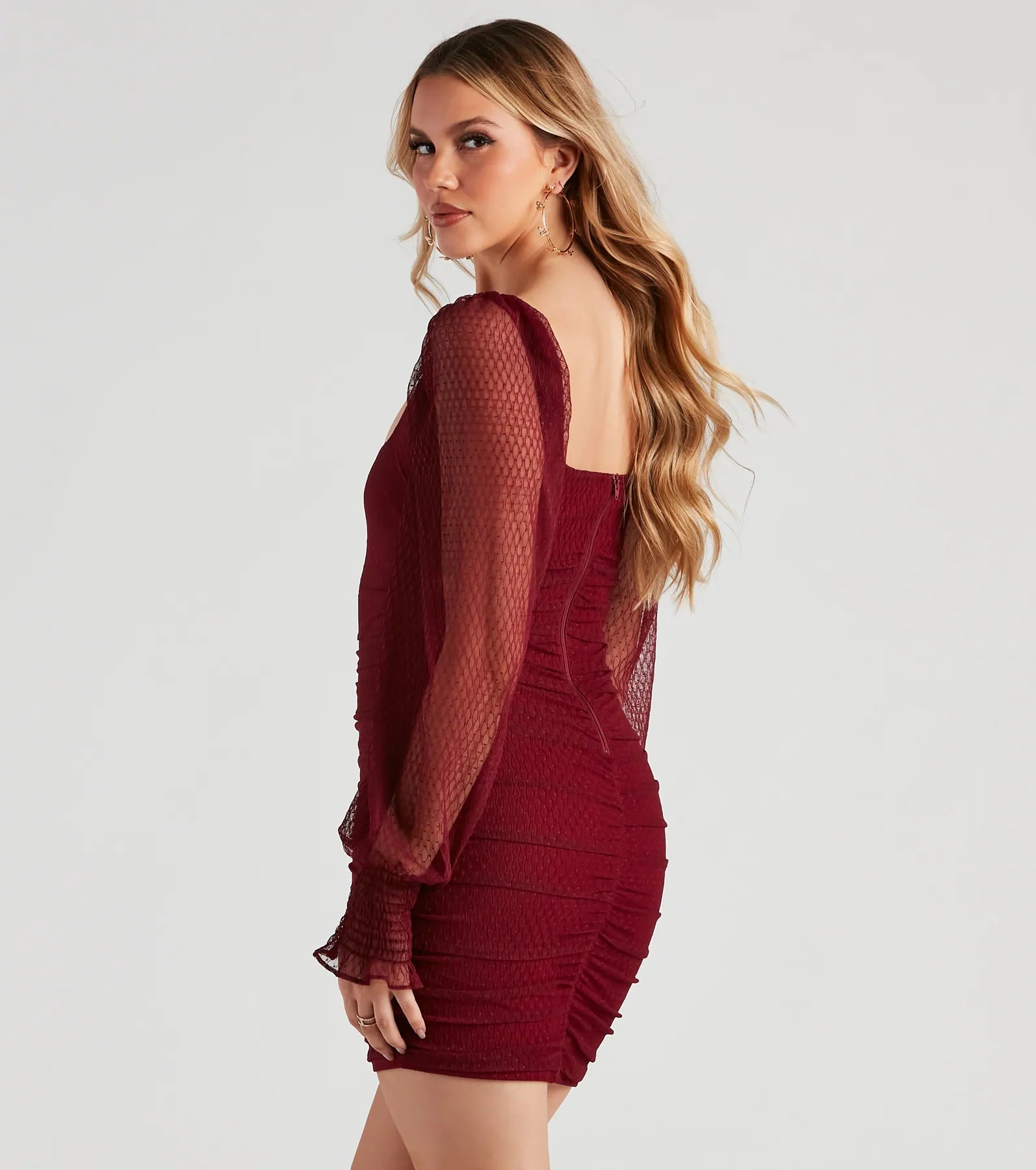 She's Lovely Chiffon Mesh Mini Dress - Image 6