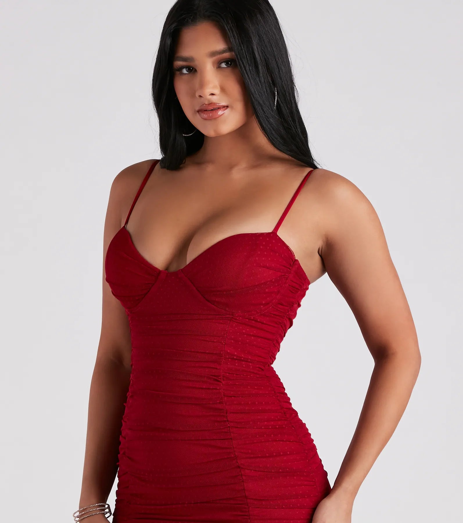 Perfect Sass Mesh Sweetheart Dress - Image 16