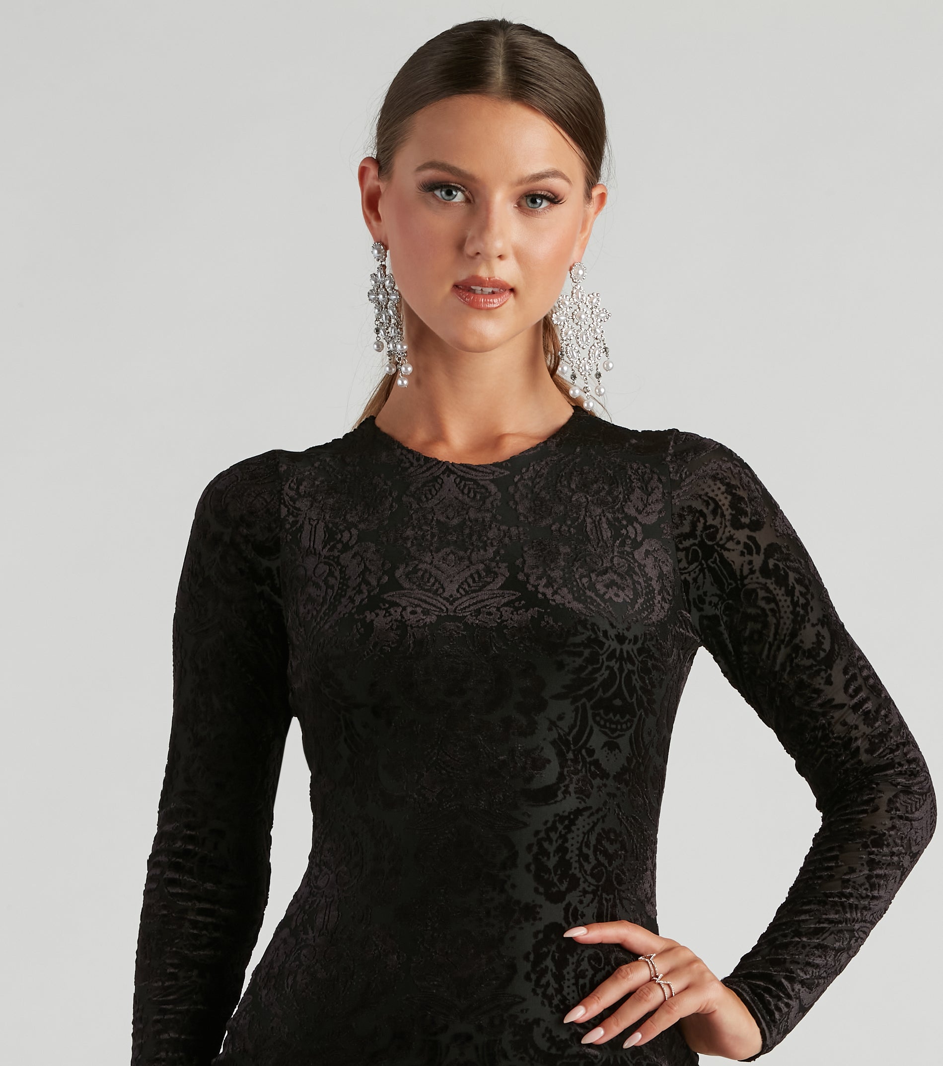 After Midnight Velvet Short Dress - Image 4