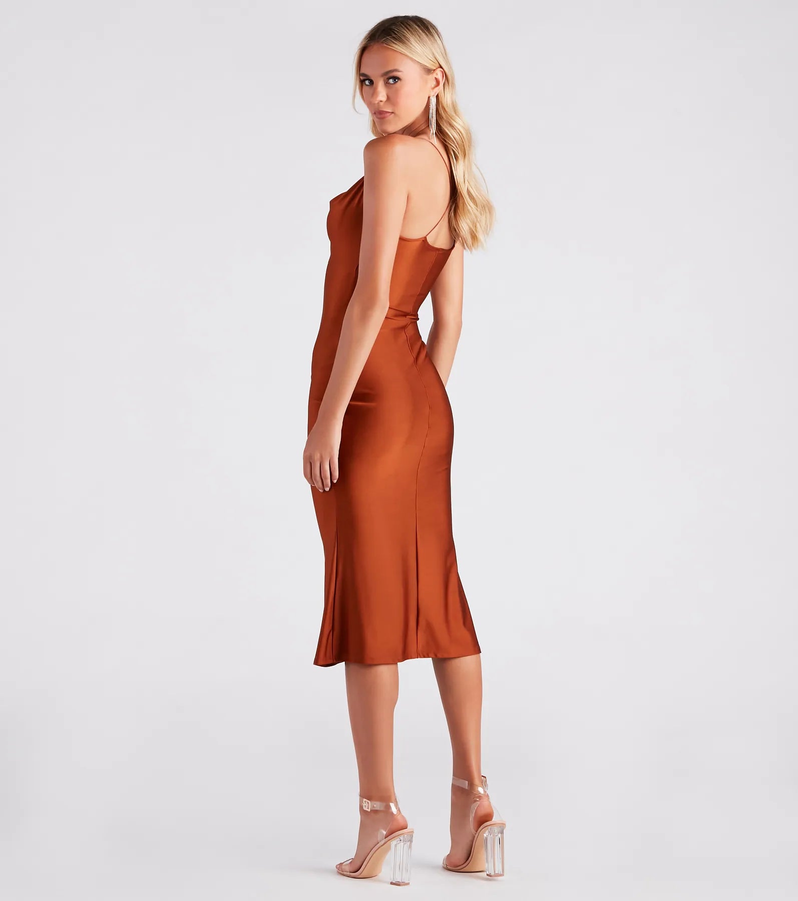 Flatter Me Satin-Knit Midi Dress - Image 2