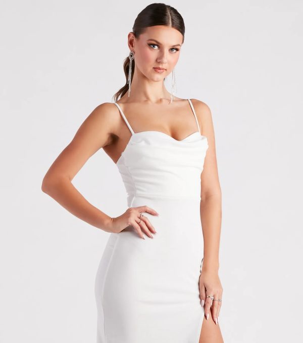 Shape Of You Crepe Cowl Midi Dress - Image 8