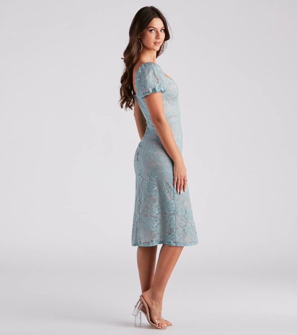 Sweet As Can Be Lace Midi Dress - Image 2