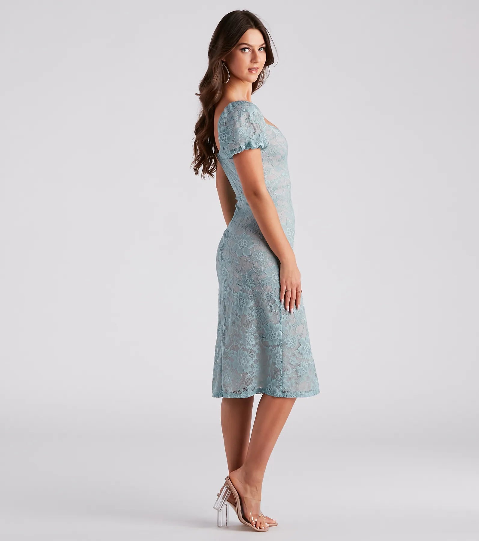 Sweet As Can Be Lace Midi Dress - Image 2