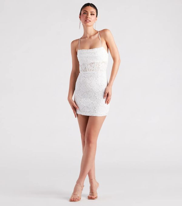 Chic Devotion Lace Cowl Neck Mini Dress - Image 3