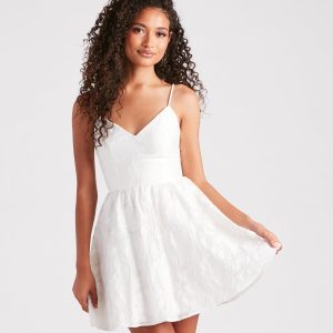 Love Letters Floral Chiffon Skater Dress