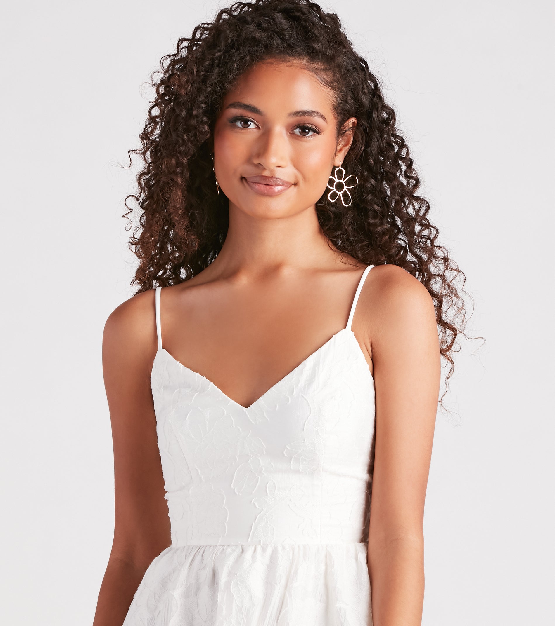 Love Letters Floral Chiffon Skater Dress - Image 4