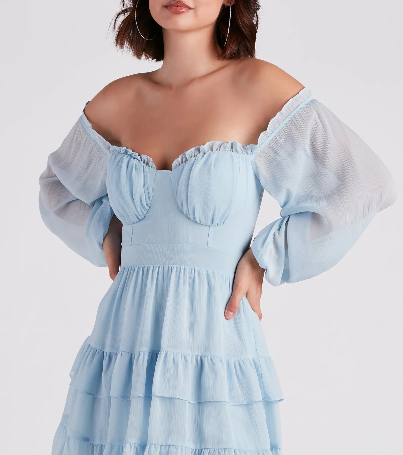 Feelin' Like A Dream Chiffon Skater Dress - Image 4
