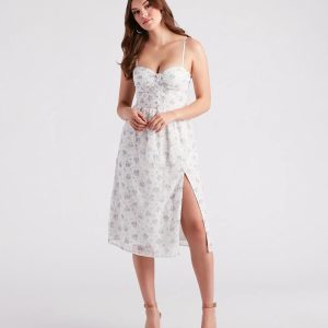 Floral Day Dream Chiffon Midi Dress