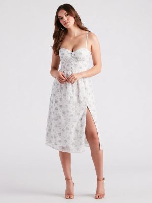 Floral Day Dream Chiffon Midi Dress