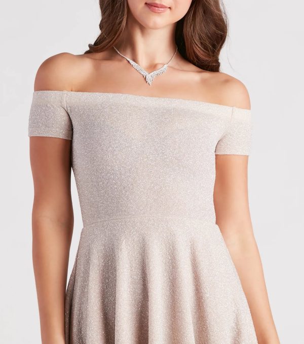 Spectacular Glow Glitter Skater Dress - Image 8
