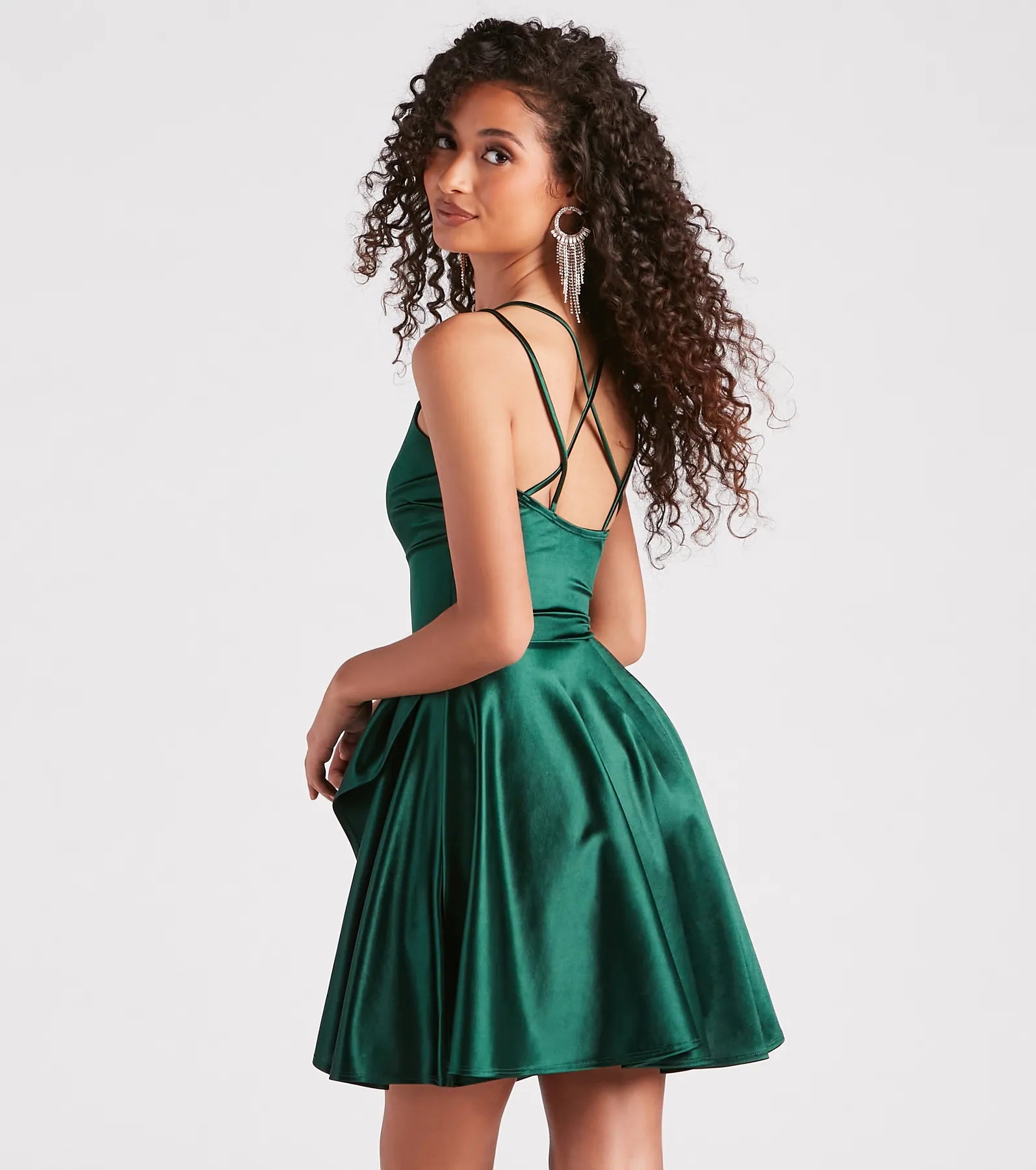 Dancing Diva Satin Skater Dress - Image 6
