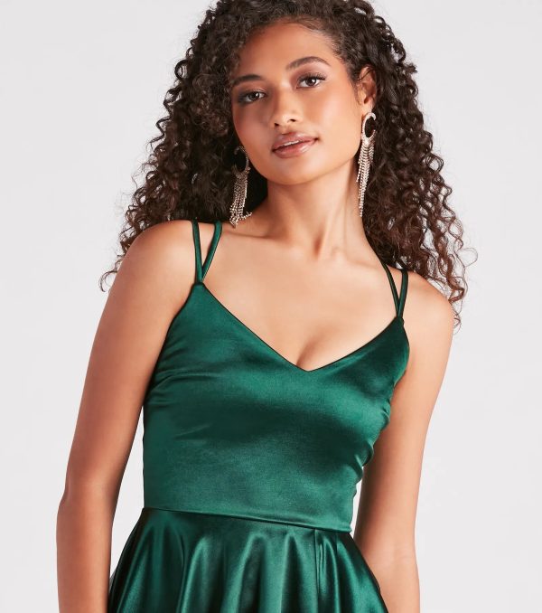 Dancing Diva Satin Skater Dress - Image 8
