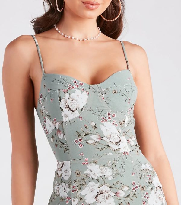 Garden Chic Floral Chiffon Midi Dress - Image 4