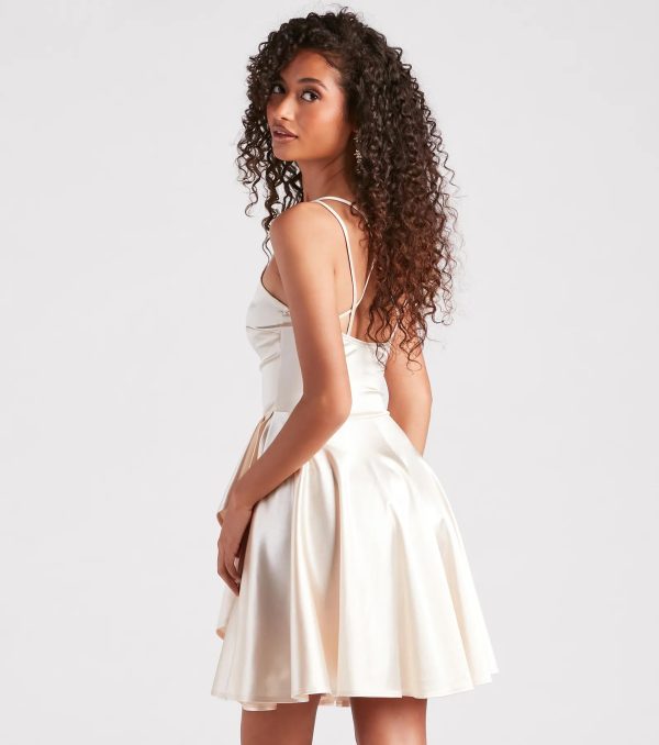 Dancing Diva Satin Skater Dress - Image 2