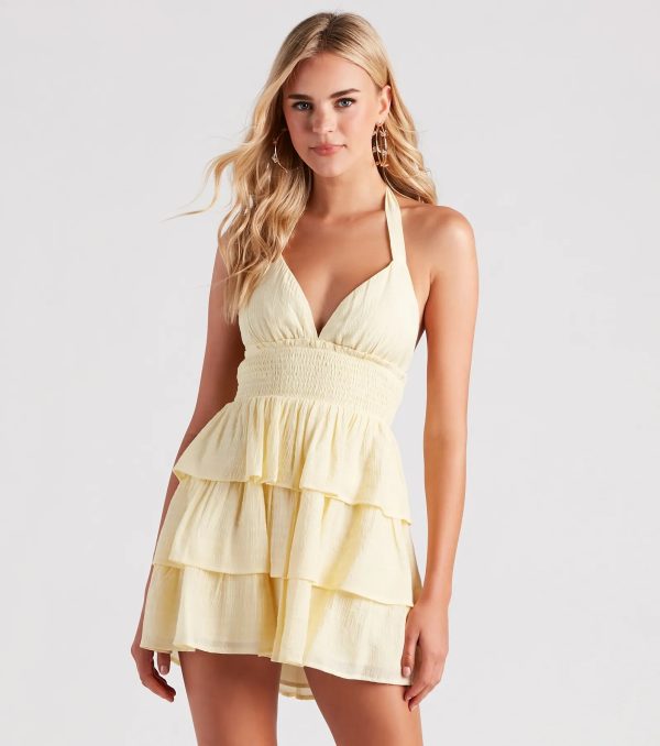 Sunset Happy Hour Ruffled Skater Dress - Image 13