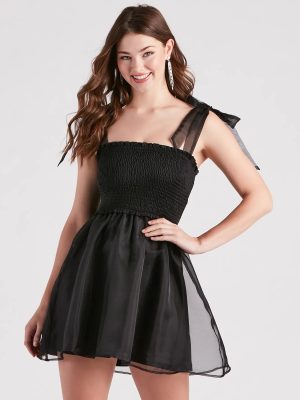 Dinner And Dessert Smocked Skater Dress