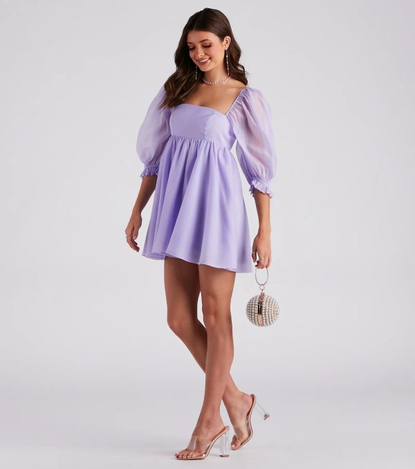 Darling Delight Short Skater Dress - Image 3