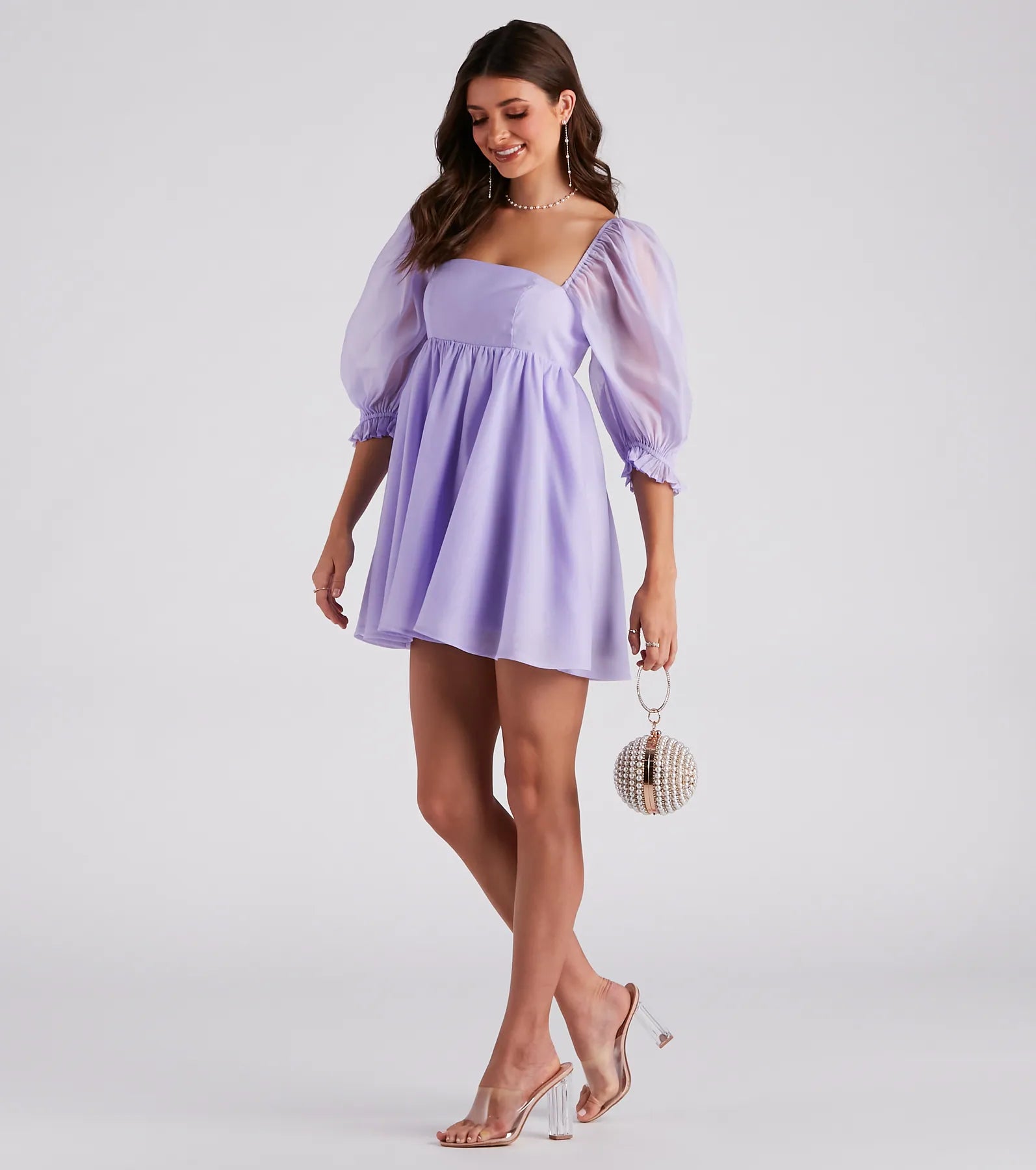 Darling Delight Short Skater Dress - Image 3