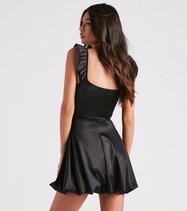 Classic Girl Satin Skater Bubble Dress - Image 2