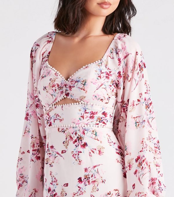 Ready For Floral Chiffon Ruffle Short Dress - Image 4