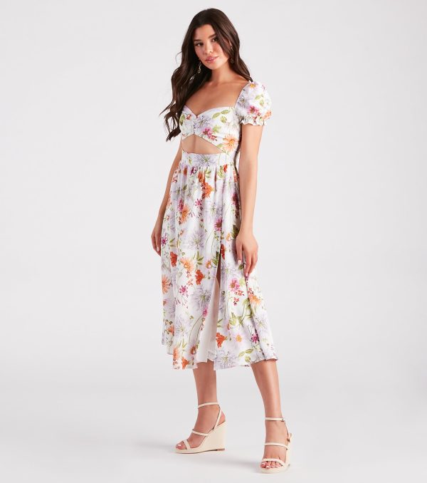 Room To Grow Floral Cutout Midi Dress - Image 3