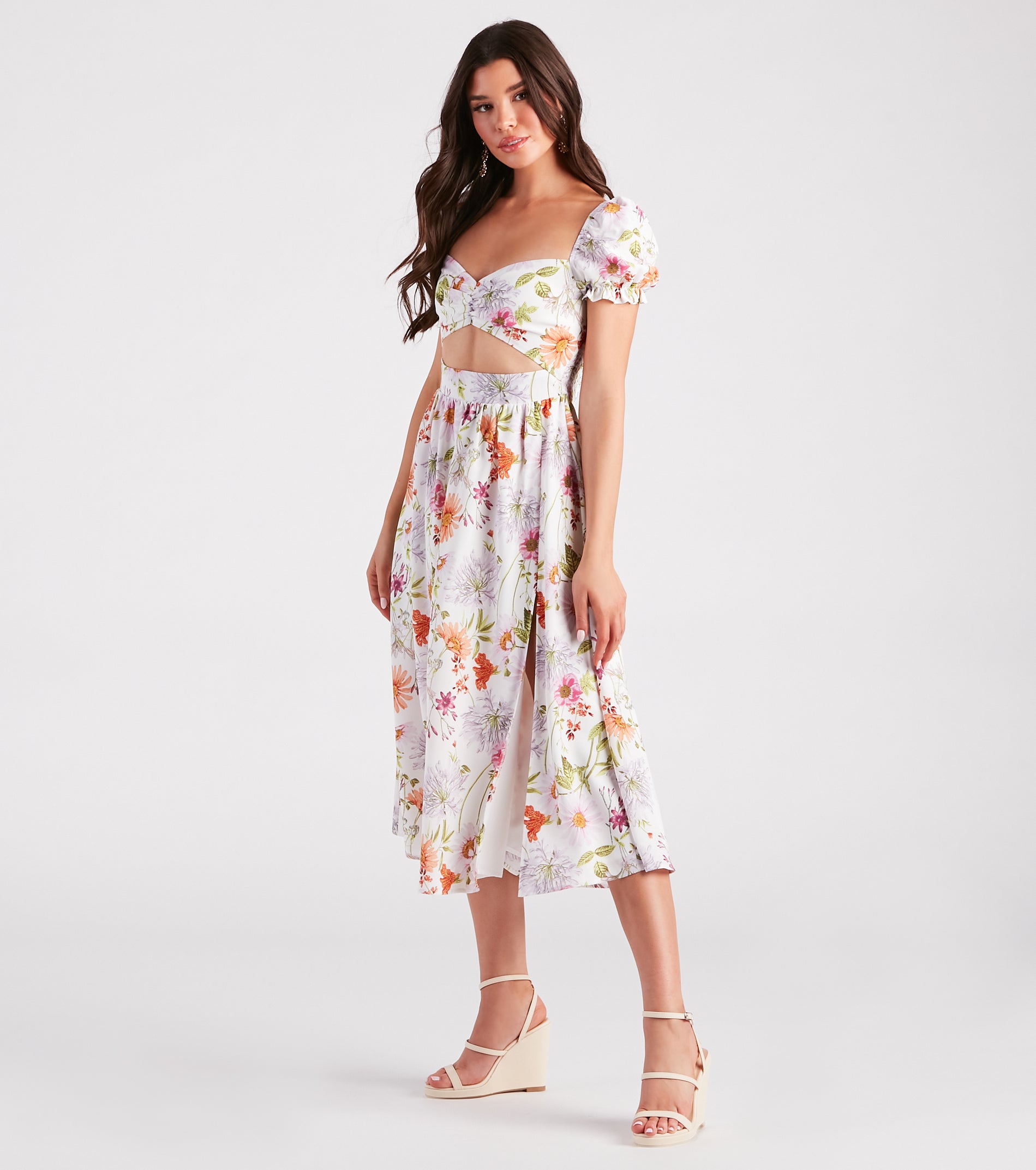 Room To Grow Floral Cutout Midi Dress - Image 3