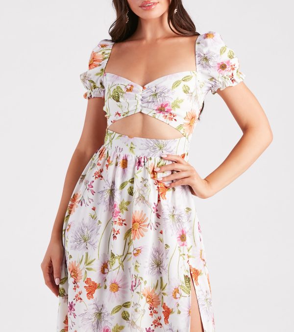 Room To Grow Floral Cutout Midi Dress - Image 4