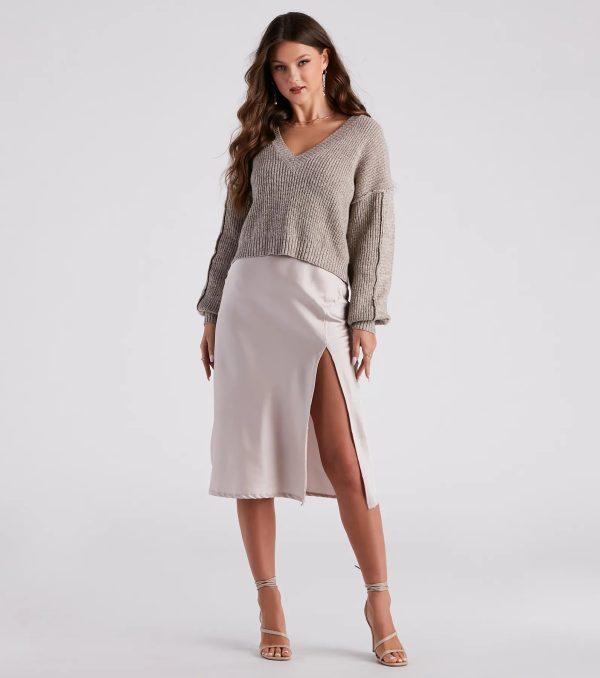 Rendezvous In Satin Slip Midi Dress - Image 5