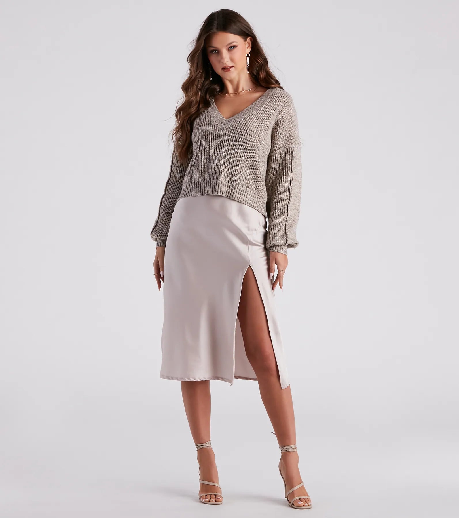 Rendezvous In Satin Slip Midi Dress - Image 5