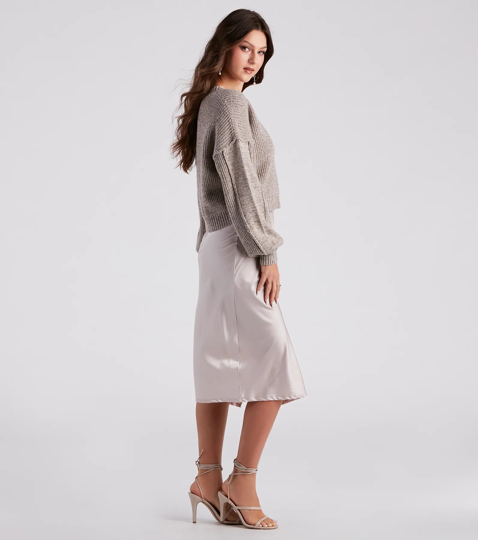 Rendezvous In Satin Slip Midi Dress - Image 6