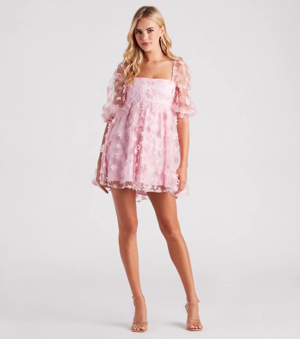 Sunshine Daisy Flower Mesh Skater Dress - Image 7