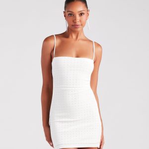 Wonderstruck Rhinestone Velvet Bodycon Mini Dress