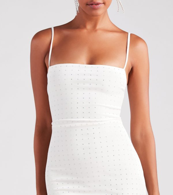 Wonderstruck Rhinestone Velvet Bodycon Mini Dress - Image 4
