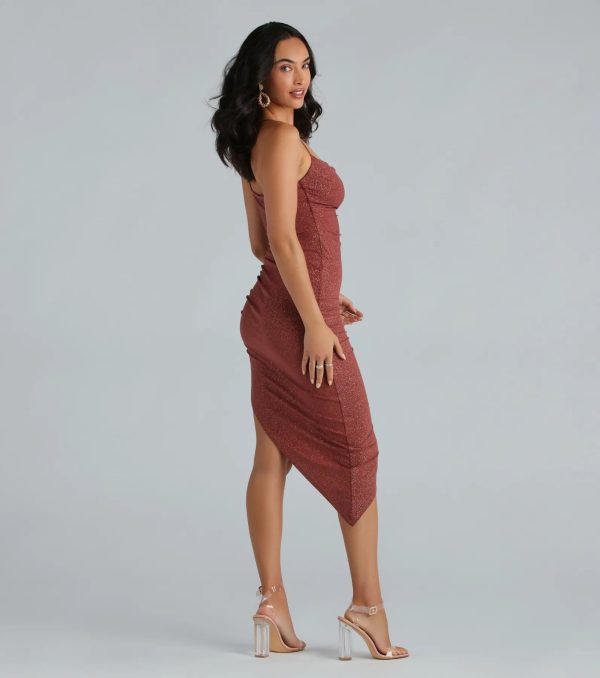 Shimmering Beauty Glitter Knit Midi Dress - Image 10
