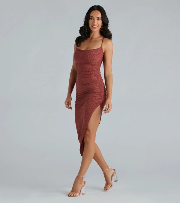 Shimmering Beauty Glitter Knit Midi Dress - Image 11