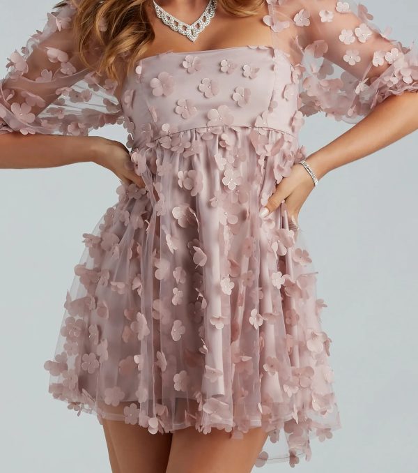 Sunshine Daisy Flower Mesh Skater Dress - Image 12