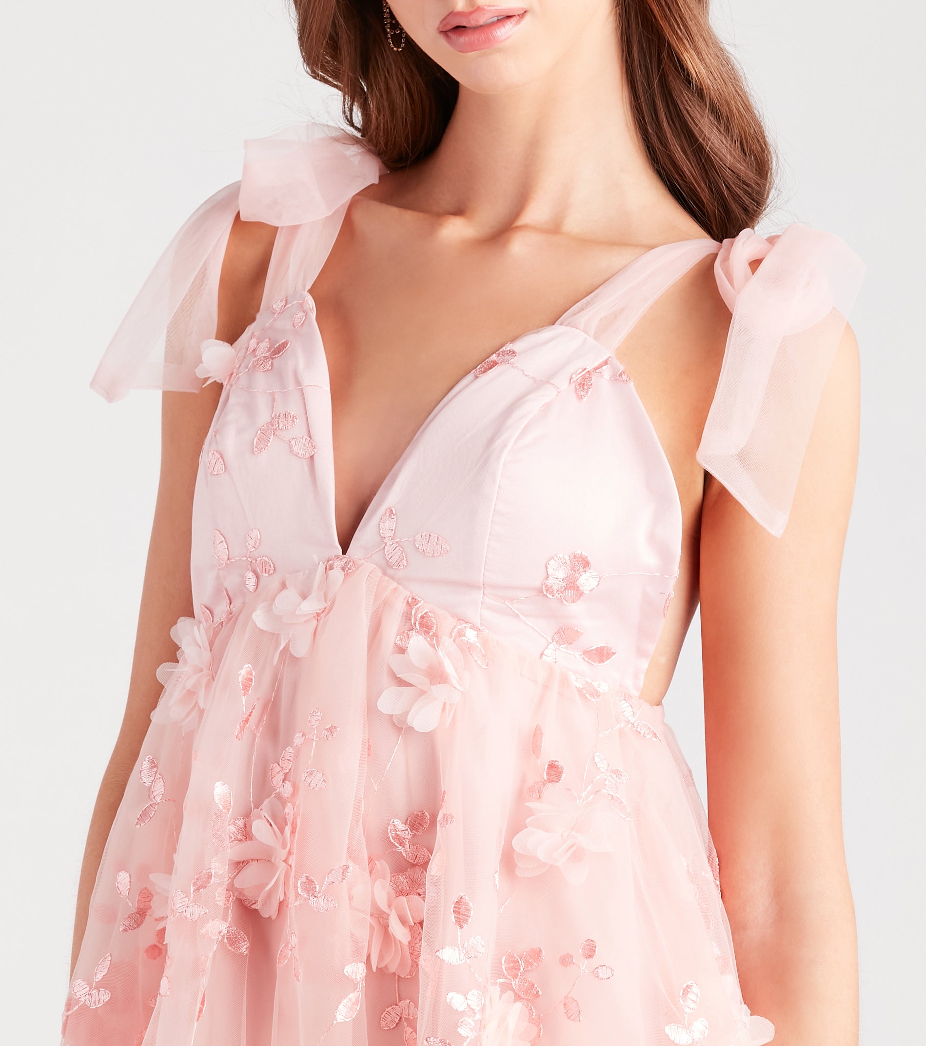 Time To Twirl Floral Tulle Babydoll Dress - Image 4