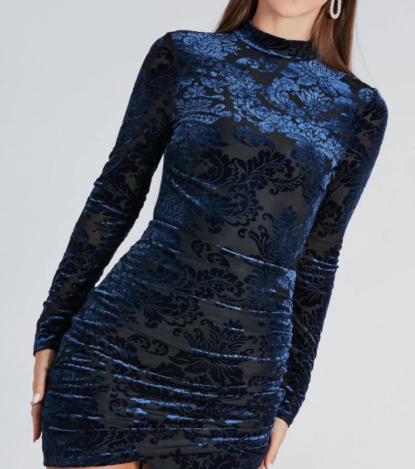 Sultry Favorite Burnout Velvet Mini Dress - Image 4