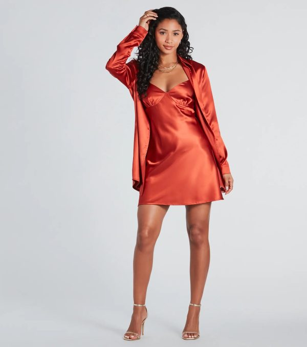 Forever Timeless Satin A-Line Slip Dress - Image 3