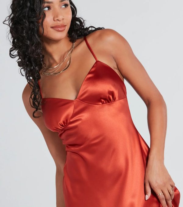 Forever Timeless Satin A-Line Slip Dress - Image 4