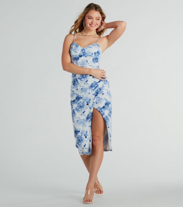 Charm Appeal Chiffon Floral Midi Dress - Image 2
