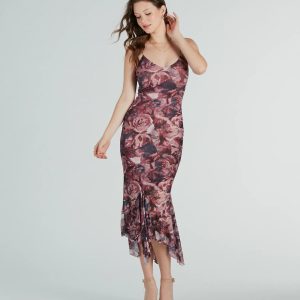Bloom With A View Floral Ruffle Midi Dress