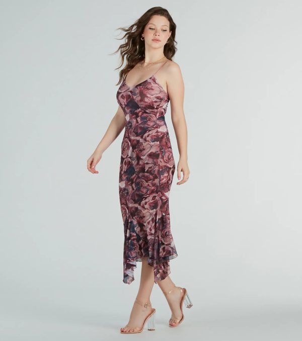 Bloom With A View Floral Ruffle Midi Dress - Image 3
