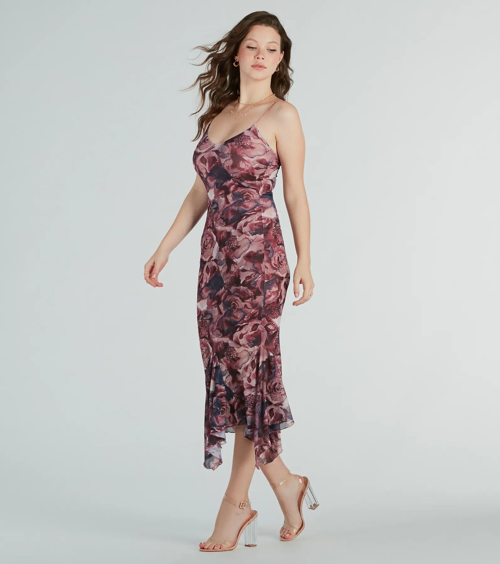 Bloom With A View Floral Ruffle Midi Dress - Image 3