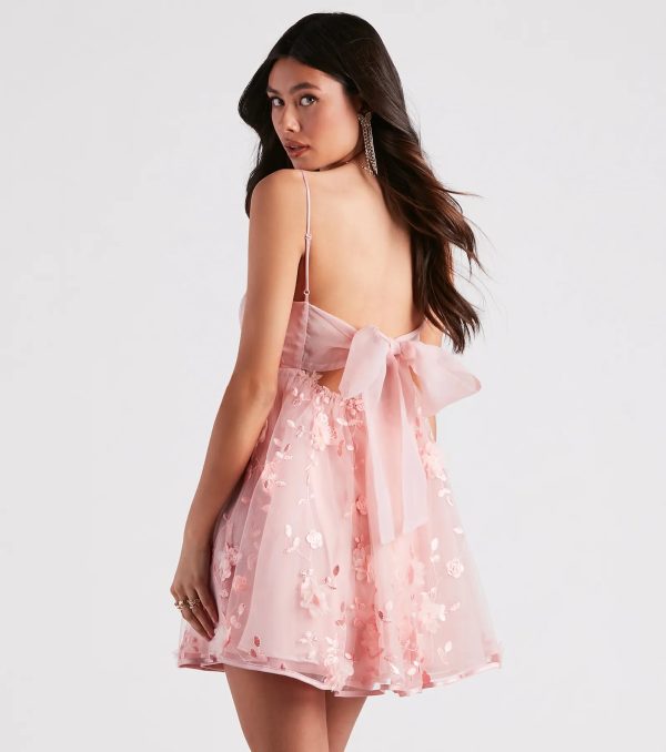 Eden Flower Babydoll Party Dress - Image 2