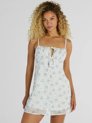 Darling Details Floral Eyelet Mini Dress